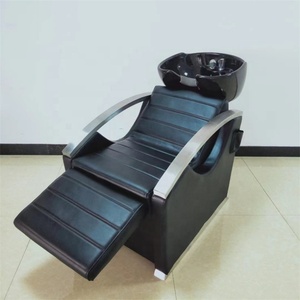 Kisen 2025 - Fauteuil de lavage de cheveux noir luxueux avec accoudoirs dorés - Confortable et élégant pour une utilisation en salon - Product Image 5