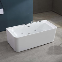 Baignoire de massage à remous en acrylique innovante Gurgle avec jets d'air, lumières LED et chauffage pour SPA