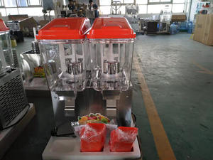 Distributeur <span class=keywords><strong>de</strong></span> jus commercial YinShuo en acier inoxydable, machine à granita et boissons froides à 2 robinets - Product Image 6