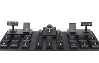 Présentoirs à bijoux de table personnalisés en forme de buste, en cuir suédé noir, pour magasin