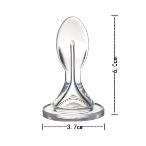 Cuillère d'alimentation pour bébé, tête transparente en forme de gourde, petite bouche, 0-12 mois, cuillère d'extrusion liquide de qualité alimentaire pour le sevrage - Product Image 3