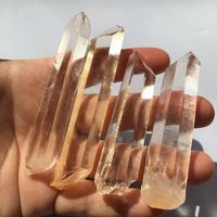 Vente en gros de minéraux rugueux, spécimen de graine de lémurier, naturel, blanc, clair, quartz, cristal brut, points pour la guérison