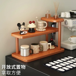 <b>Solid</b> <b>Wood</b> Cosmetic Shelf 3 Tier Makeup Organizer Storage Rack For Perfume Lipstick Jewelry Desktop <b>Dressing</b> <b>Table</b> - Product Image 2