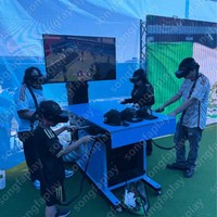 Simulateur de baby-foot en réalité virtuelle, jeu géant de baby-foot LED, table VR, machine d'amusement pour aire de jeux intérieure, stand d'exposition scolaire