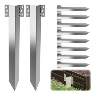 Piquets de <span class=keywords><strong>fixation</strong></span> piquets de dormeur en <span class=keywords><strong>bois</strong></span> piquets de bordure de paysage en métal pour allée bordure de jardin jardinière en <span class=keywords><strong>bois</strong></span> lit de culture surélevé - Product Image 6
