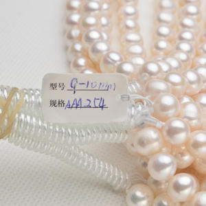 Collier de perles d'eau douce de 9-10 mm, vente directe du fabricant de Zhuji, petites imperfections, approvisionnement en gros, perles d'eau douce promotionnelles - Product Image 4