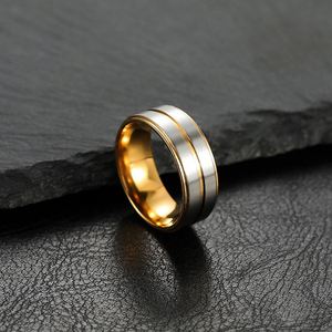Anillos De Acero Inoxidable Brushed Dual Tone Matte <b>Black</b> <b>Rings</b> Made Titanium Steel <b>Men</b> Personality <b>Ring</b> Charming Jewelry - Product Image 3