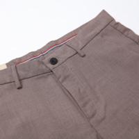 Pantalon décontracté d'été léger pour homme, taille mi-haute, coupe droite, en tissu peigné infroissable, grandes tailles