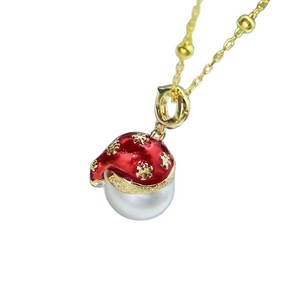 Pendentif de mode DIY pour femme avec perles rondes en argent S925 de 11-13 mm, accessoires 31245 pour chapeau de Noël vide, perles rondes de 11-13 mm - Product Image 5