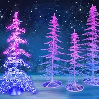 Galinha gigante iluminada ao ar livre, cor nova árvore do natal leve
