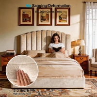 Tête de lit moderne rembourrée en mousse souple sans armature, emballage compressé