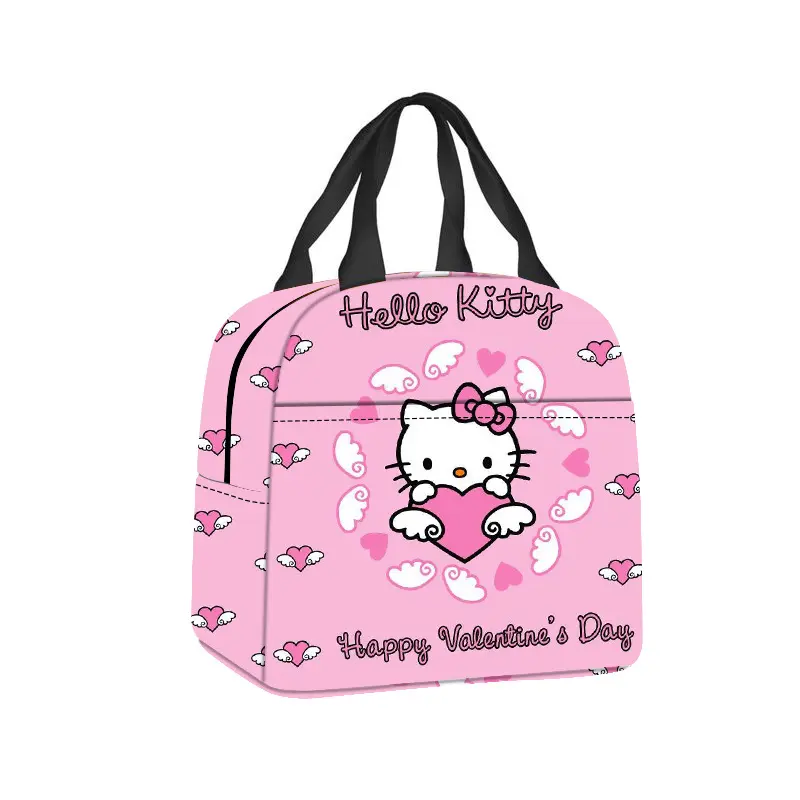 Borsa da pranzo portatile HelloKitty cartone animato graziosa borsa da pranzo isolata borsa da pranzo per studenti