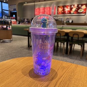新しい到着漫画恐竜ライトウォーターカップ屋外キッズかわいいマグカップカスタムジム水ボトルプラスチック卸売子供のため - Product Image 4