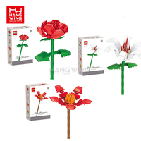 Jeu de construction éducatif HW DIY avec mini-briques de 3,6 mm, modèle de jouet « Histoire des fleurs » pour enfants de 5 à 7 ans, 8 pièces/boîte