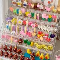 Décorations de fête pour baby shower, nouvelle arrivée, bougies d'anniversaire en forme d'étoile et de cœur