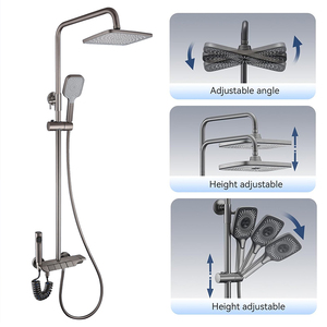 Современный настенный набор для душа из дождевой латуни - Product Image 3