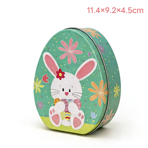 Lata <span class=keywords><strong>de</strong></span> Dulces <span class=keywords><strong>de</strong></span> Pascua, <span class=keywords><strong>Caja</strong></span> <span class=keywords><strong>de</strong></span> Hojalata con Forma <span class=keywords><strong>de</strong></span> Huevo Plano <span class=keywords><strong>de</strong></span> Conejito <span class=keywords><strong>de</strong></span> Pascua, Empaque <span class=keywords><strong>de</strong></span> Chocolate, Exquisita Lata Ovalada Plana <span class=keywords><strong>de</strong></span> Conejito <span class=keywords><strong>de</strong></span> Pascua - Product Image 3