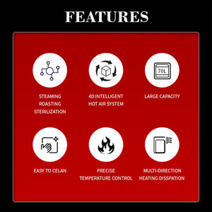 فرن حائط كهربائي <span class=keywords><strong>24</strong></span> بوصة من Gexiang من مصنع الصين مخصص للبيع بالجملة بالبخار عالي الجودة مدمج في المطبخ المنزلي - Product Image 4