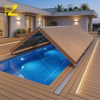 Planche de terrasse pliable en aluminium, imperméable, antidérapante, avec noyau en aluminium composite pour couverture de piscine