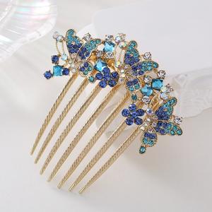 <span class=keywords><strong>Pas</strong></span> <span class=keywords><strong>cher</strong></span> prix cinq dents femmes épingle à cheveux plein <span class=keywords><strong>diamant</strong></span> alliage peigne à cheveux coloré strass papillon épingle à cheveux <span class=keywords><strong>pour</strong></span> les filles - Product Image 1