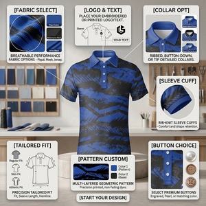 Camisetas Polo para Hombre con Estampado por Sublimación Completa OEM/ODM, Patrón Floral Personalizado, Tela de Poliéster y Spandex, Polos Deportivos de Fábrica - Product Image 4