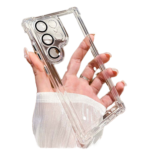 QSF engrosado 4 esquinas bolsa de aire TPU a prueba de golpes Anti amarillo Funda de teléfono móvil para Samsung Galaxy <span class=keywords><strong>S22</strong></span> S23 S24 S25 <span class=keywords><strong>Plus</strong></span> ultra - Product Image 1