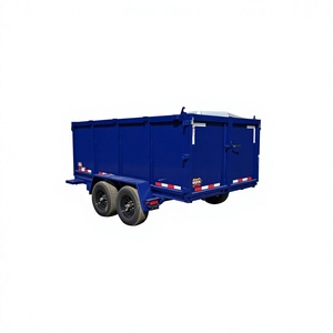 Remolque Volquete Azul de Doble Eje 6x12, Capacidad 10K, 48 Lados Altos, Cubierto, para Uso Agrícola - Product Image 1