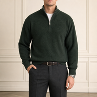 Fabricant OEM ODM sur mesure – Pull pour homme à col montant, quart de zip, manches longues, respirant, lavable en machine, style japonais
