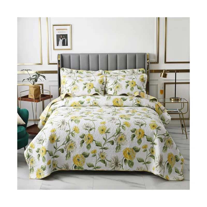 Lençol de cama estampado luxuoso, espalhado, de algodão, para decoração da casa, macio, capa para cama