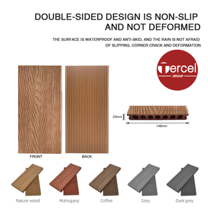 Tarima de WPC con Textura de Madera de 25 mm, Resistente al Agua, Ecológica, para Exteriores, Suelo con Aspecto de Madera, Tarima de WPC para Terraza - Product Image 3