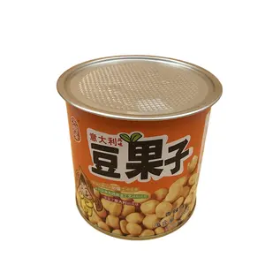 Food Grade Peanut Popcorn Snack Packaging CMYK Printing Tinplate Can