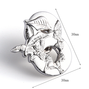 Custom Logo Exquisite Number 8 Metal Souvenir Gift <b>Badge</b> - Product Image 3