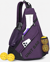 Sac à bandoulière en nylon personnalisé pour pickleball, convertible en sac à dos léger 20L, capacité pour 4 raquettes, poche humide/sec, OEM ODM
