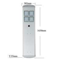 Lampe solaire de rue tout-en-un en aluminium étanche IP65 avec contrôleur MPPT 80W, angle de faisceau 140°, LED certifiée RoHS CE, garantie 3 ans