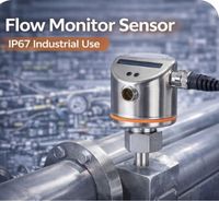 Capteur de surveillance de débit industriel IFM avec affichage SI5000 en acier inoxydable IP67 pour la surveillance des liquides