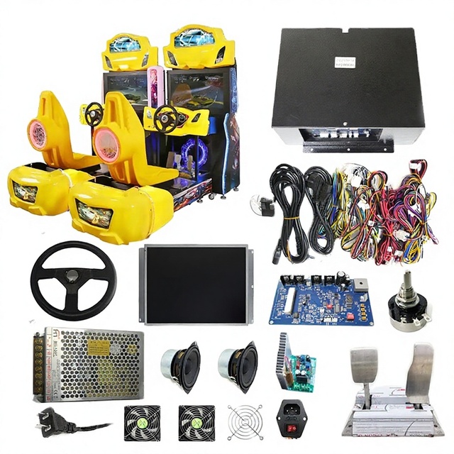 Coin-Operated Arcade Simulator Race Game Machine DIY Kit for Racing Split Second Machine Motherboard for Home Use