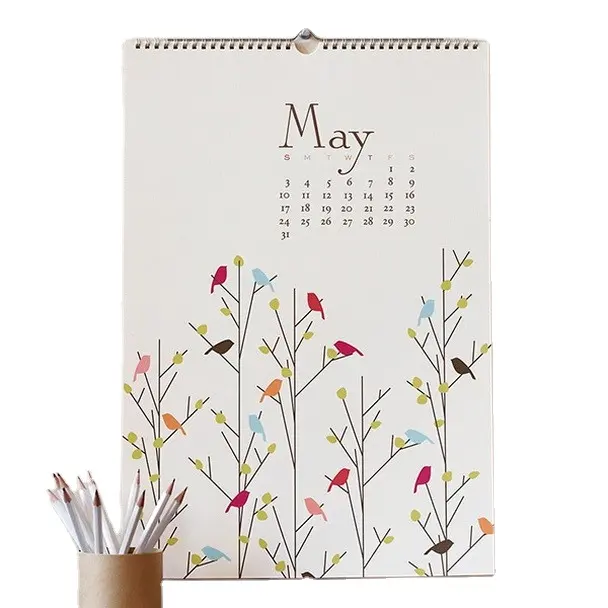 fashionable Customized Design wall calendar printing