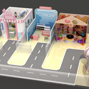 BEILAI Nuevo Material, Juego de Imitación Realista de Ciudad, Juego de Roles para Niños, Área de Juegos Interior Suave para Niños Pequeños - Product Image 5