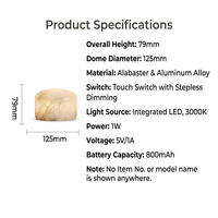 Lampe de bureau LED en albâtre poli à la main avec capteur tactile, rechargeable, lumière décorative en pierre, lampe de table pour hôtel et salon