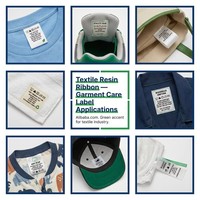 Ruban de transfert thermique TTR en résine pour étiquettes lavables, ruban d'imprimante à code-barres pour l'impression d'étiquettes de vêtements