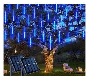Senark 야외 방수 태양 유성 샤워 램프 크리스마스 트리 가든 파티 크리스마스 지붕 웨딩 장식
