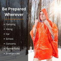 Ponchos de pluie d'urgence pour adultes, imperméables, coupe-vent, portables, à capuche, pour conserver la chaleur du corps