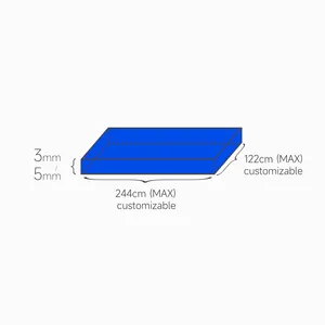 Foglio acrilico blu 3mm/5mm Klein, materia prima acrilica colorata, alta trasparenza, lavorazione su misura del foglio di Plexiglass,