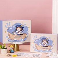 Boîte cadeau pour la fête des enfants, boîte vide avec impression en papier cartonné laminé mat, couverture ciel et terre, dessin animé