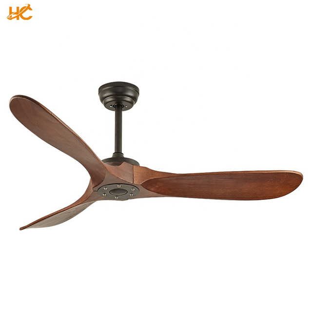 Reversible BLDC Motor Flush Mounted Wood Blades Hotel Decorative Modern Wooden Ceiling Fan Without Lights