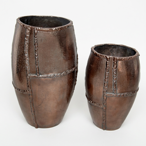 Vase de table en bronze artisanal, design rustique, pot décoratif pour plantes, vase décoratif en métal pour la décoration de la maison et du jardin - Product Image 1