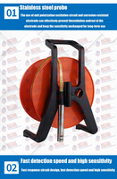 30m 50m 100m 150m 200m 300m 500m Support en métal Règle en acier Portable Meter Tape Jauge de niveau d'eau Indicateur de profondeur