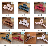 Pince à cheveux en silicone grande taille avec logo personnalisé, 10,5 cm, pince à cheveux carrée creuse, pince à cheveux requin, douce, anti-collision, résistante aux chutes, accessoires pour cheveux