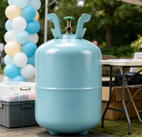 Tanque de Aire para Globos de 7L con Válvula de Seguridad, para Globos de Látex y de Aluminio, Infla 30 Globos de Látex de 9 Pulgadas