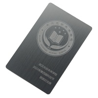 Cartes de visite noir argent personnalisé gravé en acier inoxydable miroir billette métal